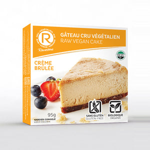 Crème brûlée raw vegan slice